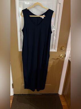 Liz Claiborne Navy Sleeveless V-Neck Maxi Dress